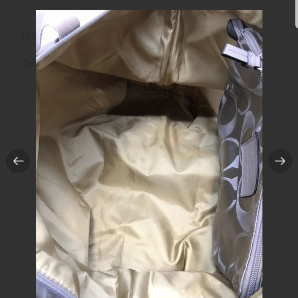 NWOT COACH taupe weekender bag & cosmetic bag - Picture 6 of 8